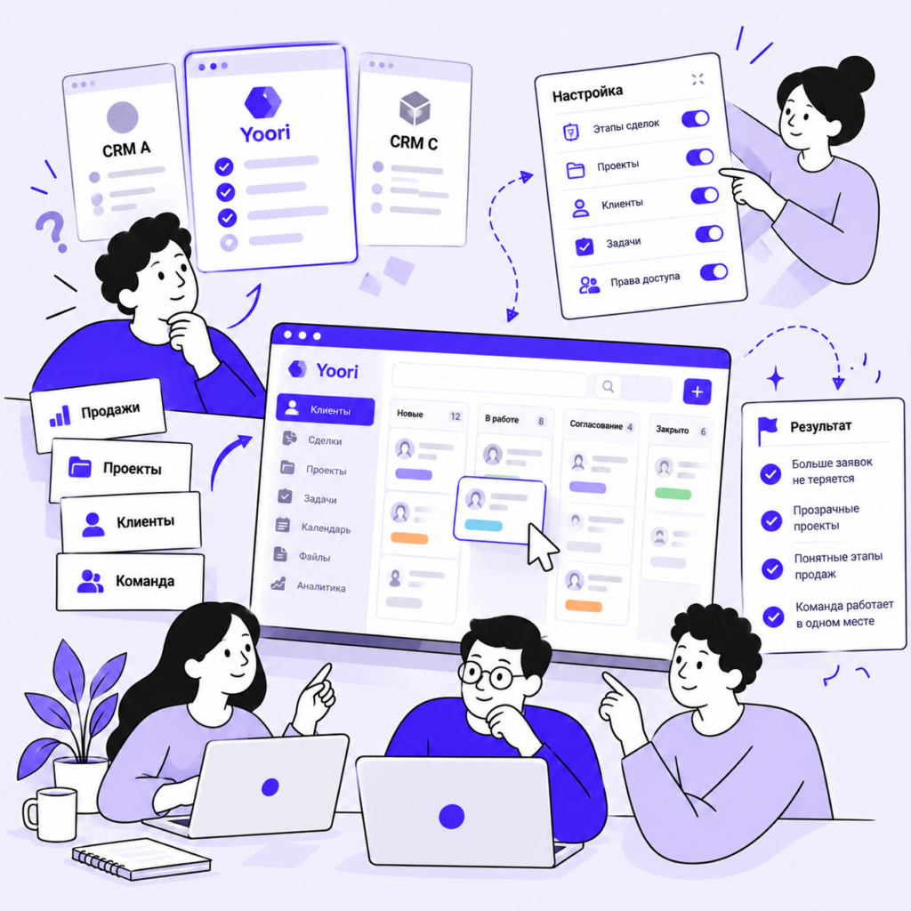 Как выбрать и настроить CRM для агентства: продажи, проекты и клиентская работа